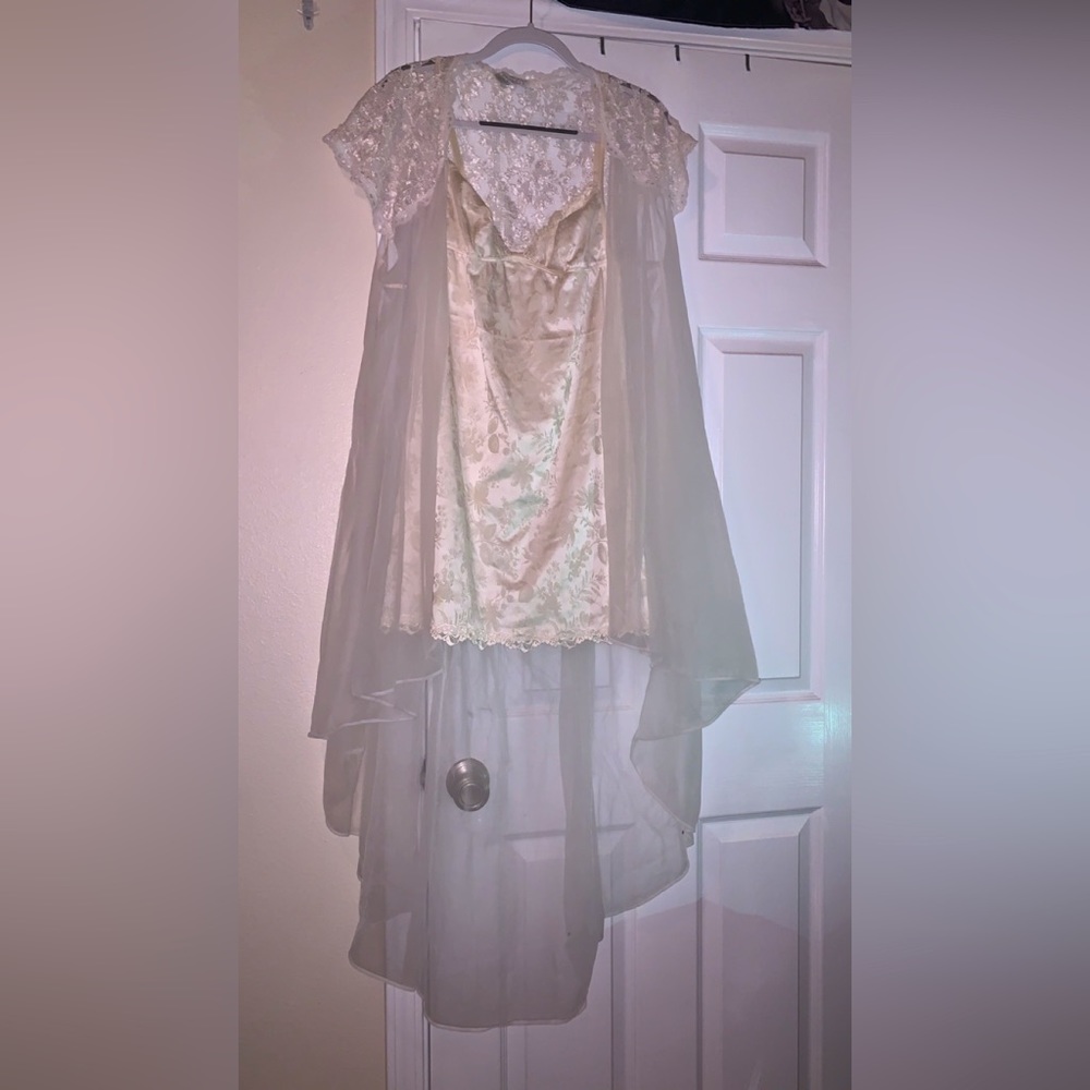 🕊️PURE WHITE LACE ROBE LINGERIE🕊️